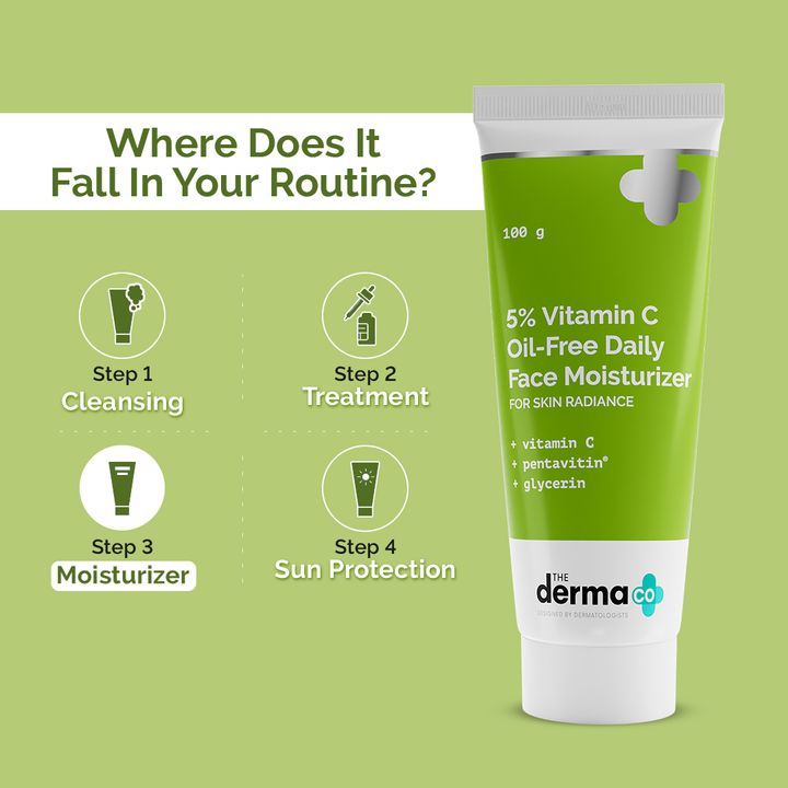 The Derma Co 5% Vitamin C Oil-Free Daily Face Moisturizer - Image 3