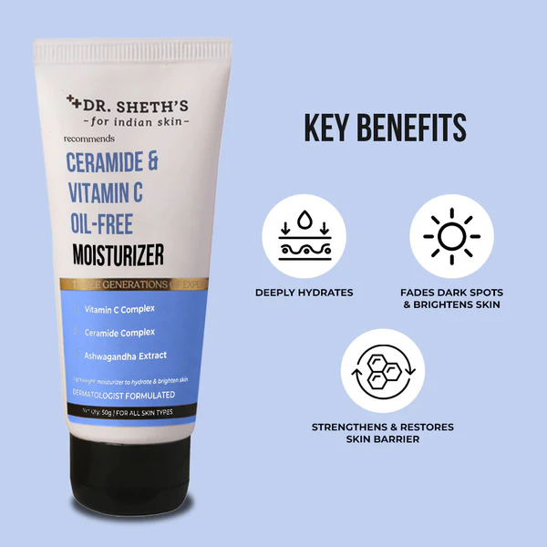 Dr. Sheth’s Ceramide & Vitamin C Oil-Free Moisturizer - 50g - Image 3