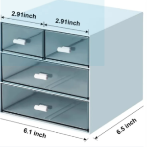 Comix Desk Organizer, Desk Storage Box with 4 drawers