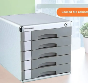 Desktop Comix File cabinets Rack With Lock 5-Layers Drawer