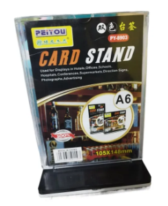 Sumiran Stationery Transparent A6 Size T Shape Paper Holder To Display Document On Table