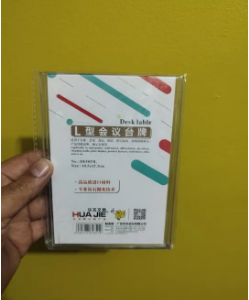 Hauji A6 Pvc Transparent Paper /QR Holder To Display Document On Table