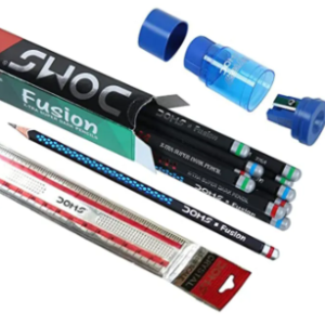 Doms Set Of 10 Pencil (1 Pcs Scale And 1 Eraser Sharpener Free)