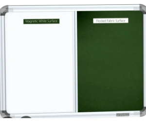 White board+ Notice Board 3*4 feet Size Bestosign Indian Single Pc