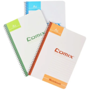 A5 Comix Spiral Note Book 50 Sheets 12 Pcs Multicolor