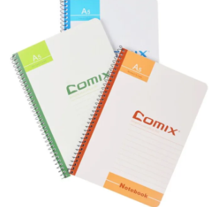 A5 Comix Spiral Note Book 50 Sheets 12 Pcs Multicolor