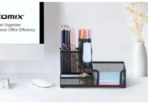 Comix Metal Desk Organiser 3 Compartments
