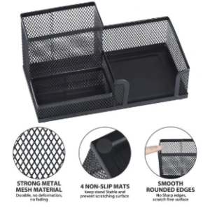 Comix Metal Desk Organiser 3 Compartments