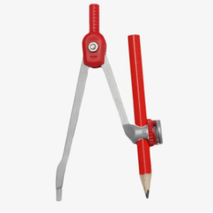 Red Color Radius Compass | Solid Dye Rustproof Compass