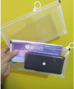 2 Pcs Clear Ziplock Bag for keeping documents inside ( cheque book and calculator also Fit Inside)