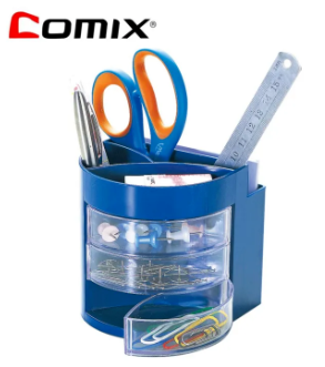Comix Pen Holder Model B2104 | Comix Anti Shatter 4 Layer Storage Design Multi Compartment Pen Holder - B2104