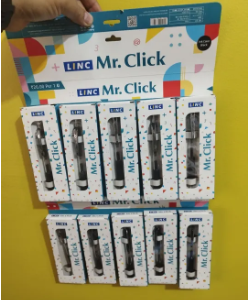 Link Mr. Click Ball Pen Black Ink 5 Pcs Set