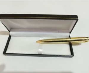 Fancy Ball Pen Golden Body Black Ink Single Pack Box