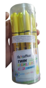 Flex Office Double Sided Highlighter Pen 12 Pcs In Pack