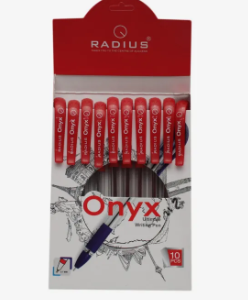 Radius Onyx Ultimate Writing Pen Red Ink Pack Of 10