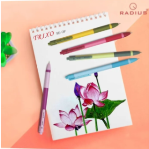 Radius Trixo Ball Black Ink Pen 50 Pcs Box