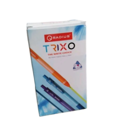Radius Trixo Ball Black Ink Pen 50 Pcs Box
