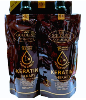 MG Goldline Keratin Hair Straightening Cream (200ml x 2)