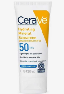 CeraVe Hydrating Broad Spectrum Sunscreen SPF 50 for Face 75ml- Original Genuine Product