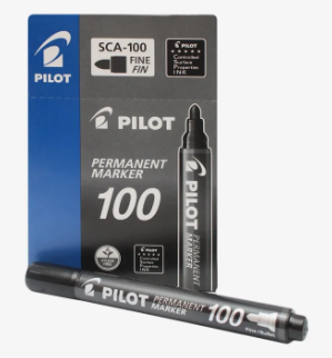 Blue Pilot Parmeanent Marker Pack Of 12 Pcs