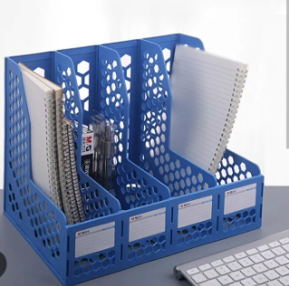 COMIX 4 Compartments Desktop File Book Magazine Sorter Holder Organizer - Image 6