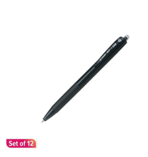 Pilot Bp-1 Rt Ball Pen ( Black ) 0.7 Mm ( Set Of 12 )