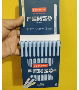 Radius Penzo Gel Pen 10 Pcs Pkt