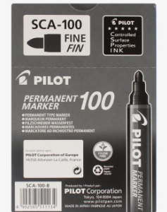 Red Pilot Parmeanent Marker Pack Of 12 Pcs