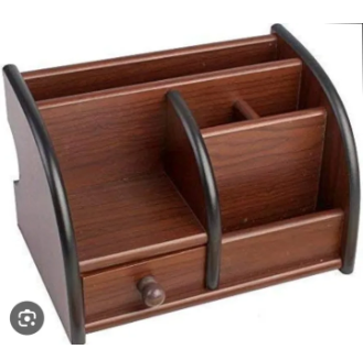 Woden Pen Stand/Desk Organiser With Multiple Drawers Big Size - Image 5