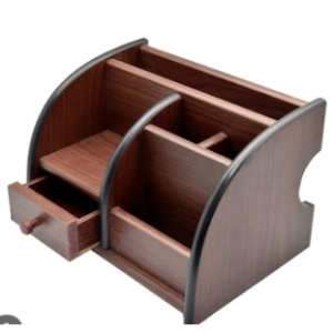 Woden Pen Stand/Desk Organiser With Multiple Drawers Big Size