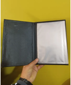 Stationery Ghar A5 Size Leather Cover Menu Book 5/6 Sheets Used For Restaurants,Cafe Hotels