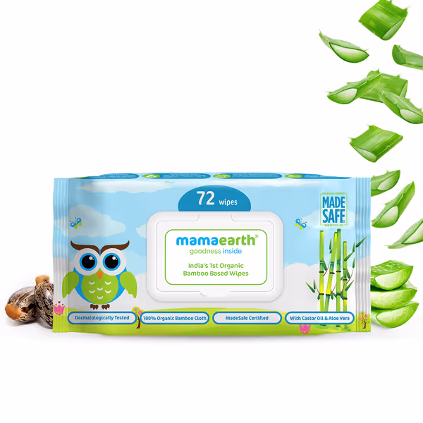 MAMAEARTH BABY WIPES TRAVEL PACK OF 15 PCS