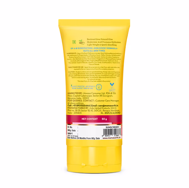 MAMAEARTH BEETROOT HYDRAFUL SUNSCREEN 50 G - Image 3