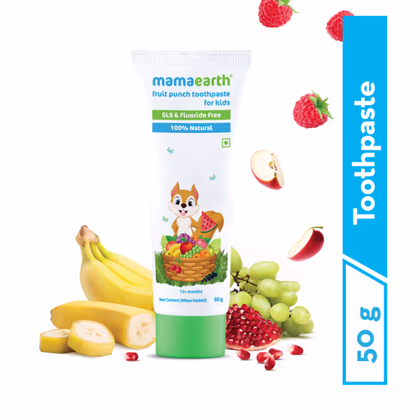 MAMAEARTH FRUIT PUNCH TOOTHPASTE FOR KIDS 50 GM - Image 8