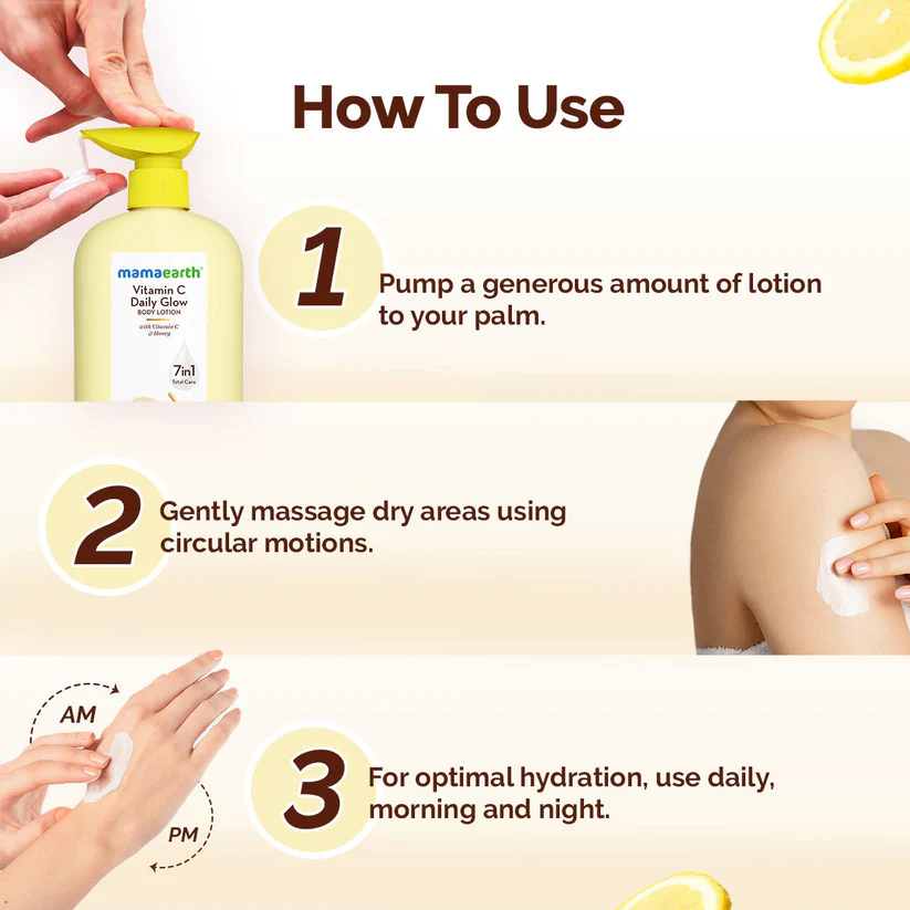Mamaearth Vitamin C Daily Glow Body Lotion 400 - Image 9