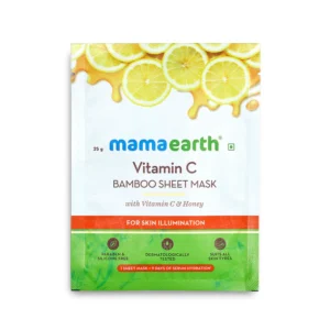 MAMAEARTH VITAMIN C BAMBOO SHEET MASK