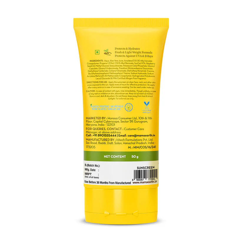 MAMAEARTH HYDRAGEL INDIAN SUNSCREEN 50 GM - Image 3