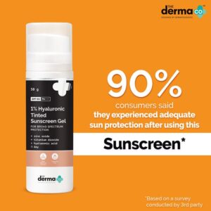 the derma co 1% HYALURONIC TINTED SUNSCREEN GEL 50 GM
