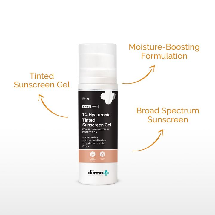 the derma co 1% HYALURONIC TINTED SUNSCREEN GEL 50 GM - Image 15