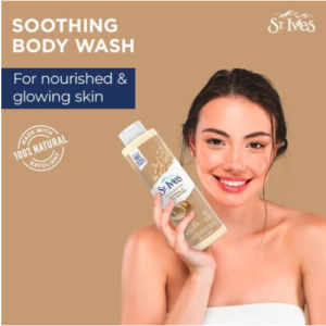 St. Ives Body Wash - Soothing Moisturizing Cleanser with Oatmeal & Shea Butter, Made with Plant-Based Cleansers and 100% Natural Extracts, 650ml