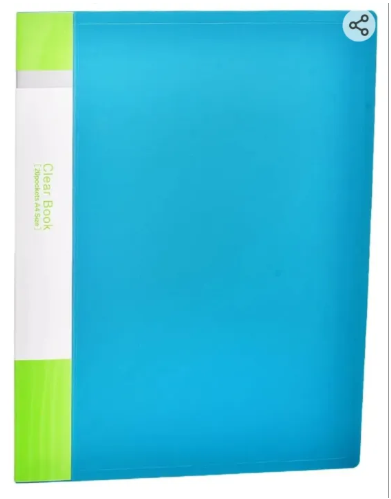 A3 Size Clear Book File Hujin 20 Pocket In Different Colour - Image 3