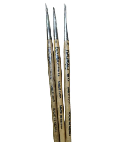 Painting Brush Round(3Pcs Set) Sable Hair Made In Nepal 3 Pcs Set