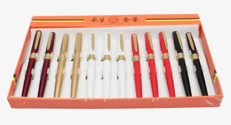 Multicolor Color Wing Sung Golden Pen | Fancy Fountain Pen Pack Of 12 - Image 4