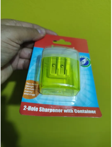 2 Hole Sharpener With Container John Shen Brand Single Pc Pack