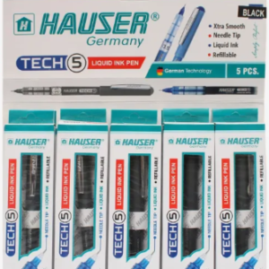 Black Hauser Germany Tech 5 Liquide Ink Pen Pack Of 5 Pcs