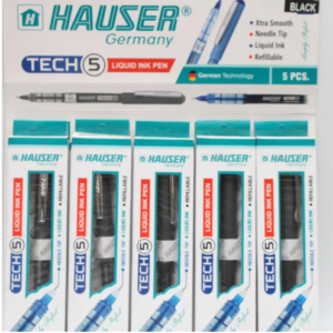 Black Hauser Germany Tech 5 Liquide Ink Pen Pack Of 5 Pcs
