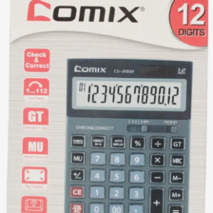 Black Color Comix 12 Digit Calculator